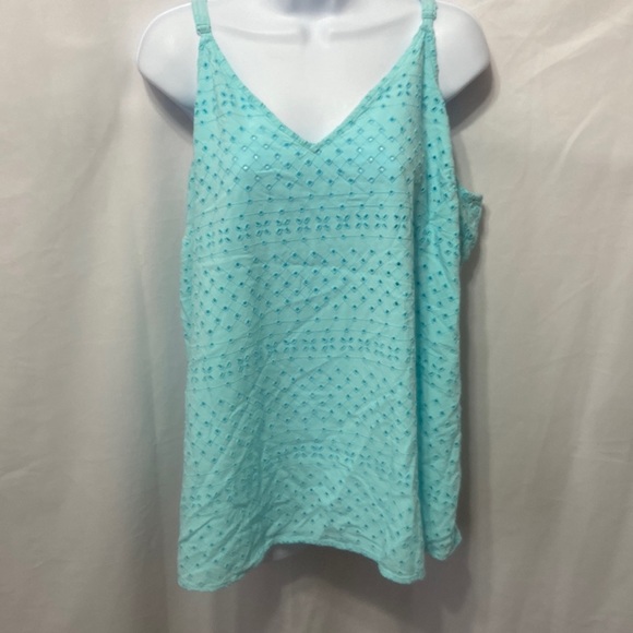torrid Tops - Torrid Lt. Blue Eyelet Tank Top